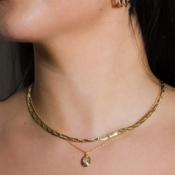 Sterling Forever 14K Gold Plated Brandy Chain Necklace - Picture 8 of 8